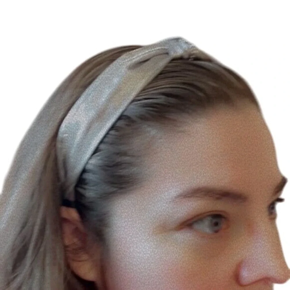 Sparkling Knot Headband Silver Shimmer Rhinestone Embellished‎ Hair Accessory